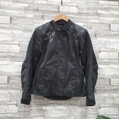  Womens  Size M Biker Jacket Black  / Grey 