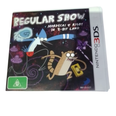 Regular show Mordecai and Rigby in 8 bit land Nintendo 3DS Game Cartridge 2013)