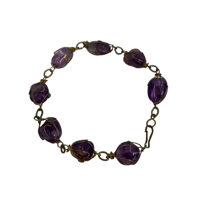 Unbranded Women's Bracelet Purple Stones 