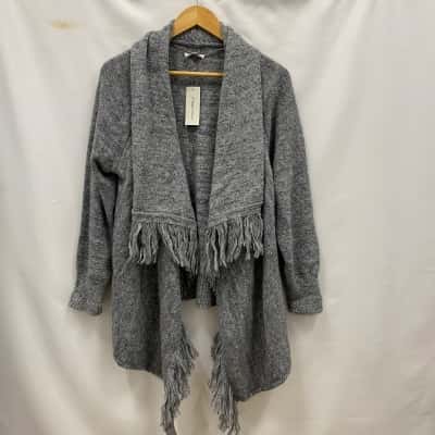 Target Women's  Size L Wool Blend Open Cardigan Grey RRP$69
