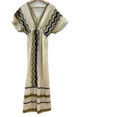 South Beach Womens Dress Size 8 Beige / Black  / Brown 