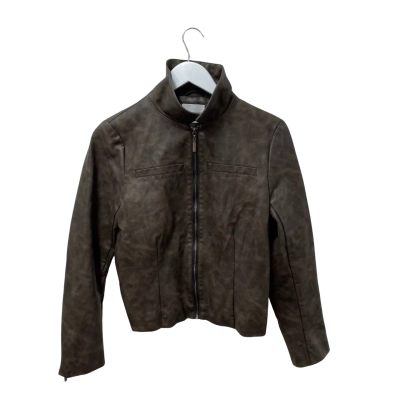 Perfect Stranger Womens  Size 10 Bomber Jacket Brown 