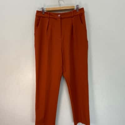 Princess Highway Womens  Size 12 High Waisted Pants Burnt Orange / Orange 