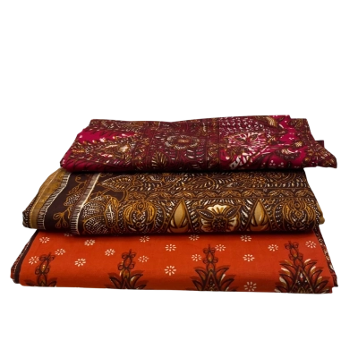 3 Batik Print Lengths of Fabric    FAB1