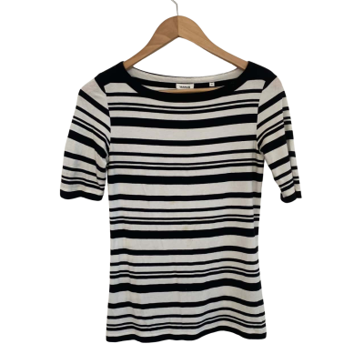 Marcs Womens  Size S Short Sleeve Top Black  / White 
