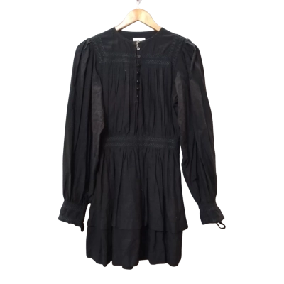 AJE Women's Size 6 Long Sleeve Black Mini Dress 