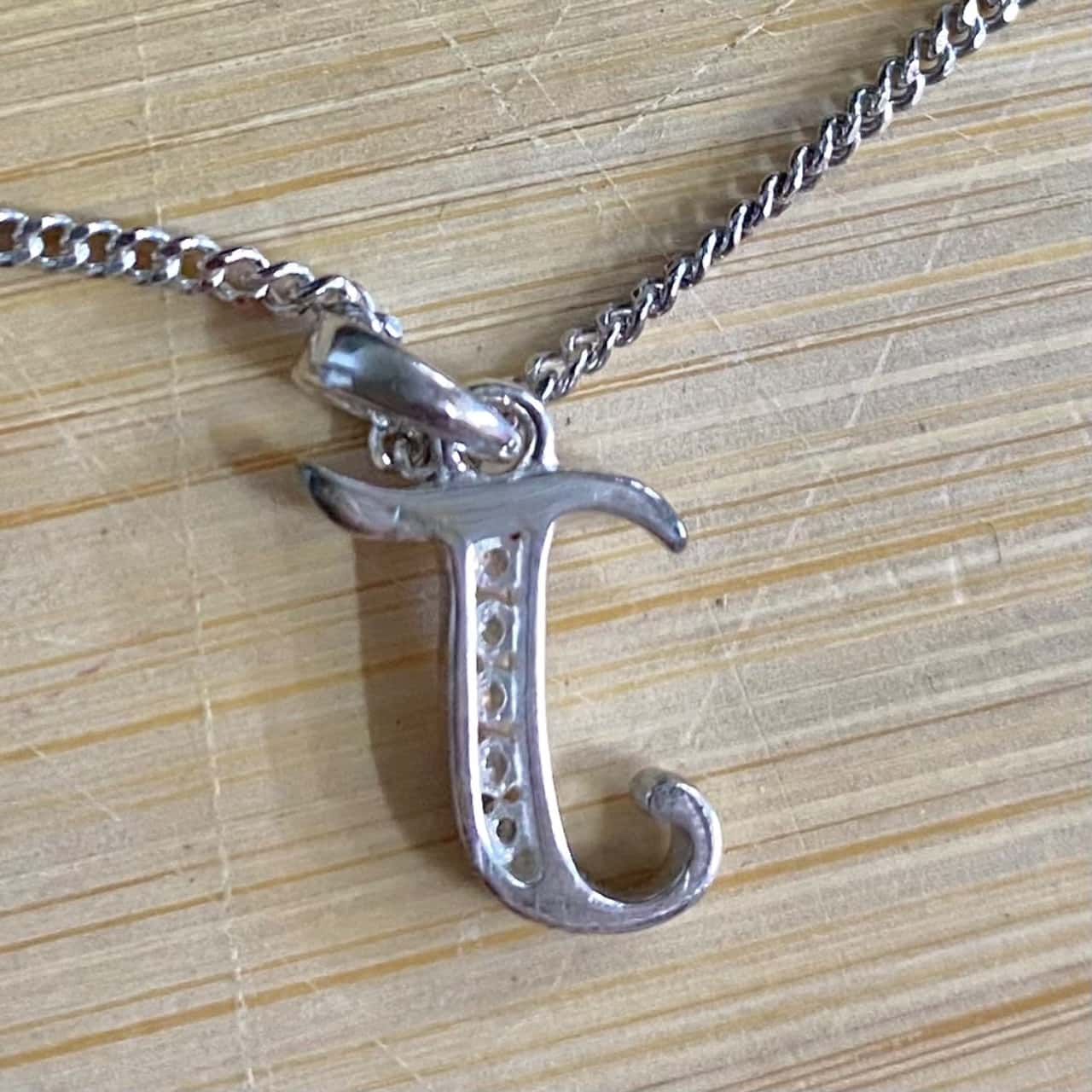 JV Monogram Pendant 'D' SILVER main image 1