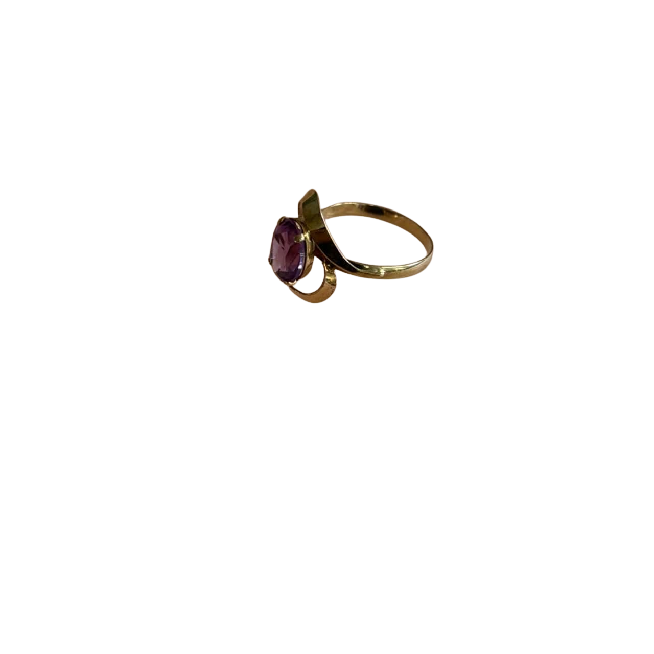 Vintage Ring in 9ct Gold with Pearl and Amethyst Cluster