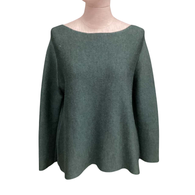 POL Clothing Merino Wool  Size M Long Sleeve Top Green 