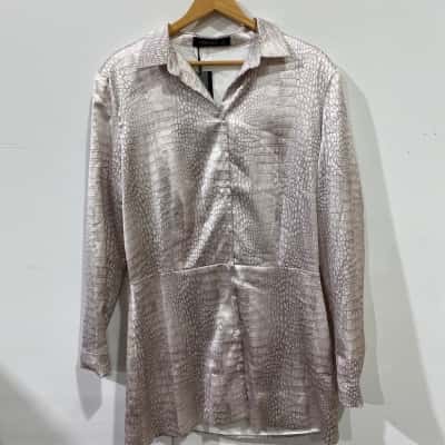 Lioness Mirror Image Mini Dress Python Womens  Size L Pattern 