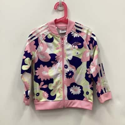 Adidas Girls Jacket Floral / Pattern Size AU 5-6Y