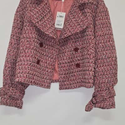 Belle & Bloom Womens  Size L Cropped Jacket / Winter Jacket Pink  / Red 
