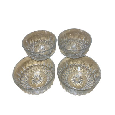 Arcoroc France Crystal Vintage Bowls x4