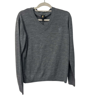 Liverpool FC Size M V-Neck Jumper Grey 