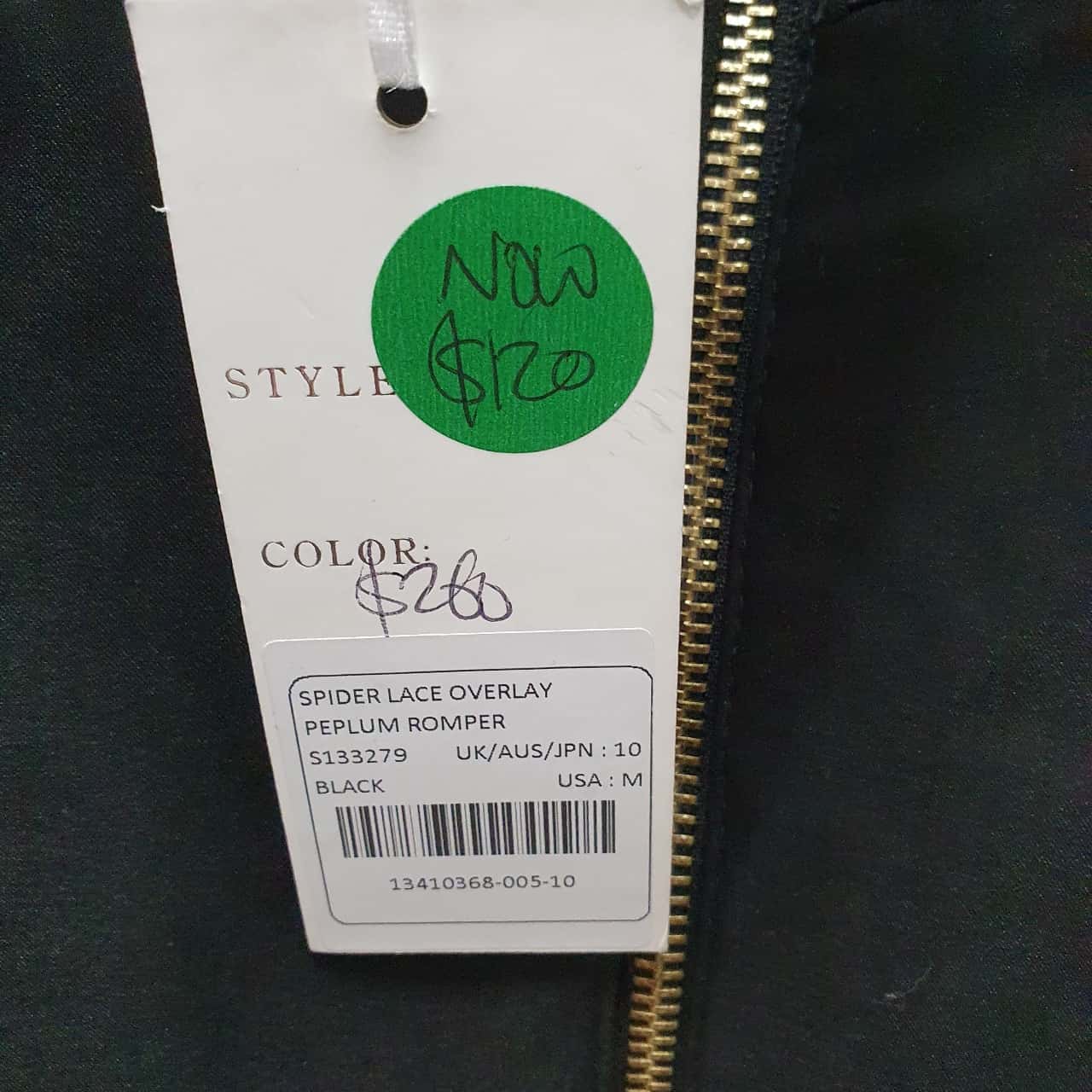 Shakuhachi Womens Size 10 Playsuit Black (s)