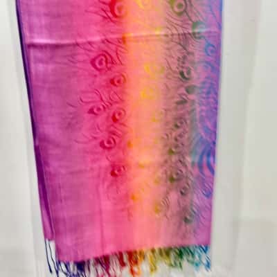 Boho Multi-Coloured Large Scarf w/tassels 