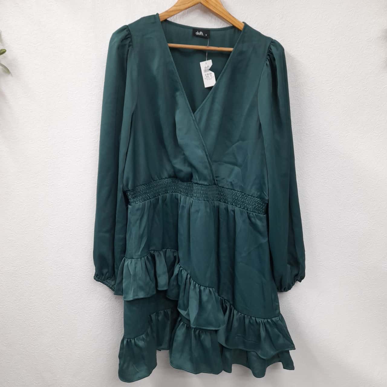 BNWT Dotti Womens Size 18 Long Sleeve Emerald Green Dress