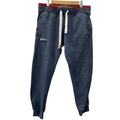 Superdry Mens  Size M Tracksuit Pants Grey / Maroon / White 