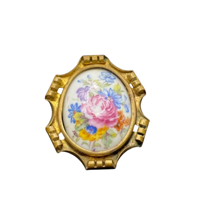  Women’s Brooch Floral / Gold / Multicoloured 