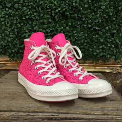 Converse Womens Pink/White Sneakers Size 8