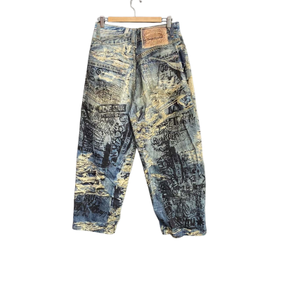 Acne Studios Unisex Wide Leg ''Trompe L'aeil'' Jeans, Size EU 48 // Aus 32