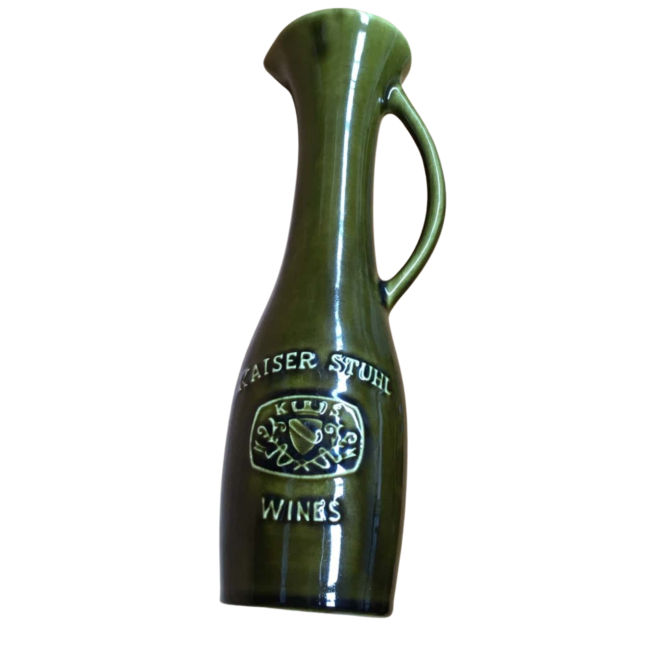 Vintage Kaiser Stuhl Wines Green Carafe By Elischer Pottery Made In