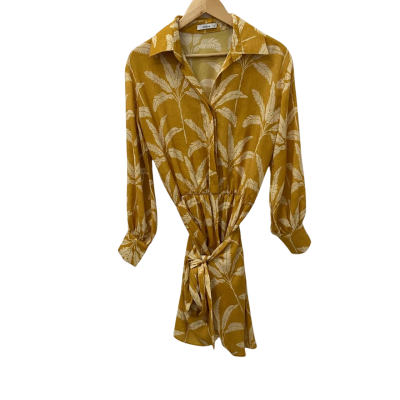 Sheike Womens  Size 8 Long Sleeve Playsuit Gold 