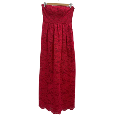 Forever New Womens  Size 6 Lace Strapless Dress Red 