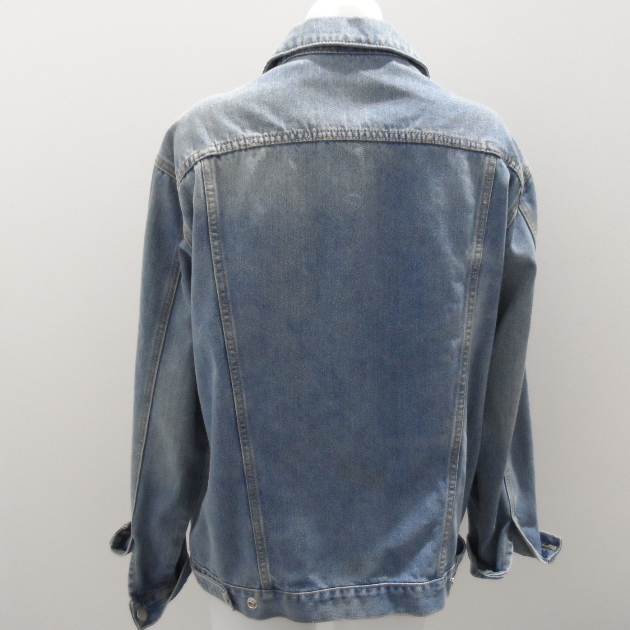 Sunny Girl Womens Size 10 Oversized Denim Jacket, Blue (s)