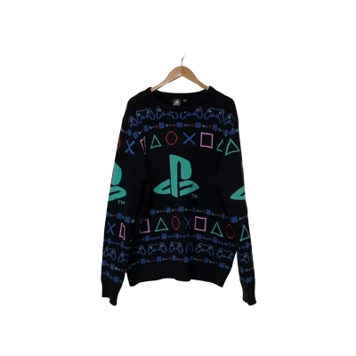 Retro PlayStation Sweater Size XL Multicoloured 