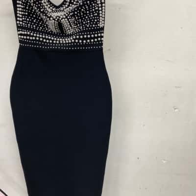 Bella Barnett Womens  Size M Cocktail Dress Black  