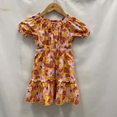 Country Road Kids Cotton Dress Size 2 Floral / Multicoloured 