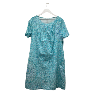W.Lane Size 18 Fern Print Cotton Tuck Dress rrp$129 BNWT