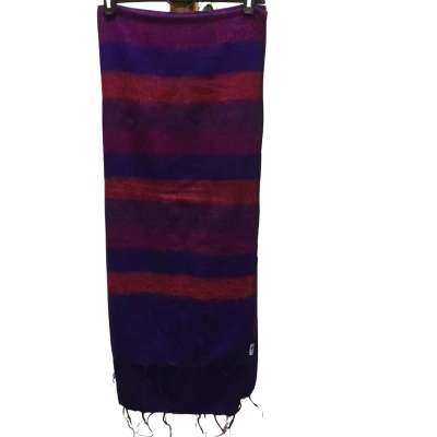 Red and Purple  Patterned Large  Scarf Yak