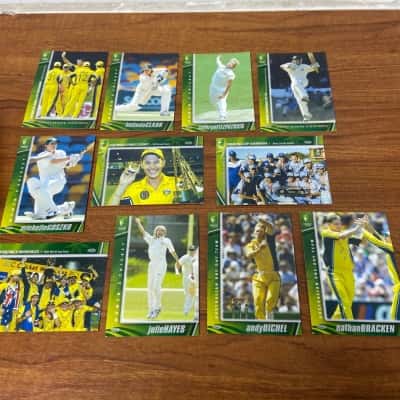 Collection of 70 Cricket Australia trading cards