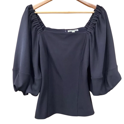 Country Road Black Off-Shoulder Structured Top Size M