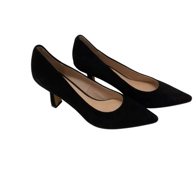  Womens Oscar and Maya Size 37 Black Kid Suede Brandon Court Heeled Black  