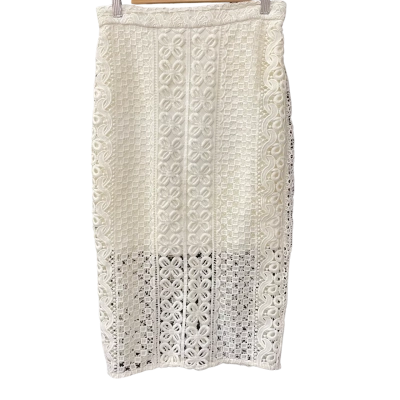 Bardot Womens  Size 10 Pencil Skirt Off White 
