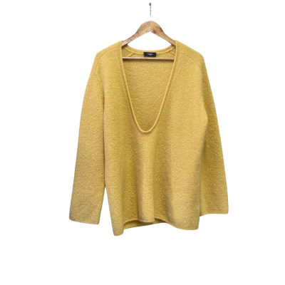Valacy’s Womens  Size M Cashmere-blend V-Neck Jumper Yellow 