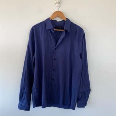 Country Road Navy Blue Long Sleeve Shirt Size XL 