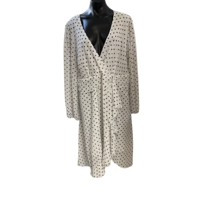 You + all  Womens  Size 22 Casual Dress Black  / Polka Dot / White 