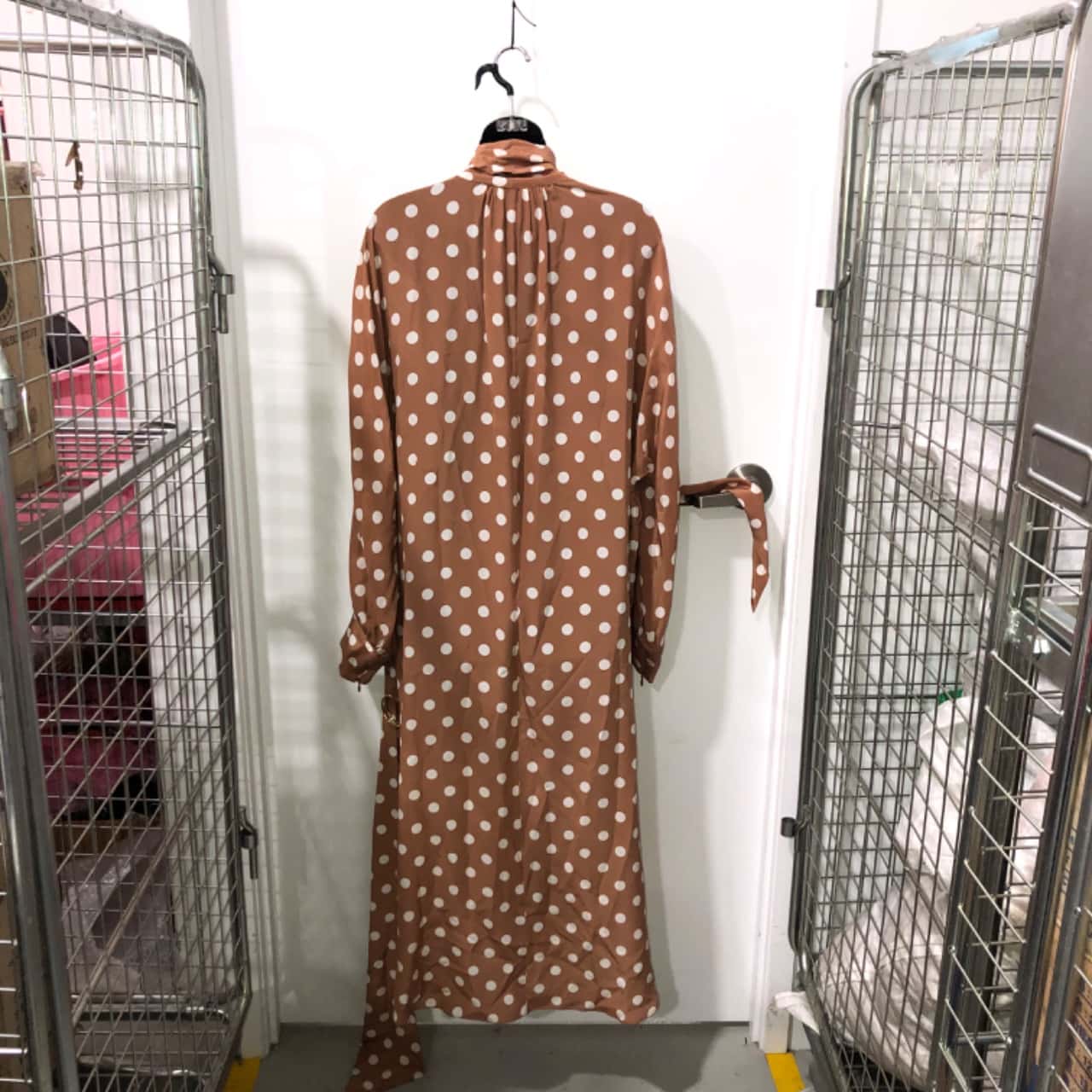 Zimmermann Brown Polka-dot Silk Dress Size 3 or Size 14 Australian (s) -  Used Very Good | Salvos Stores