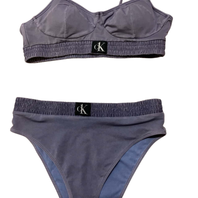 Calvin Klein Womens Purple top RRP 99 size L pants size M RRp 69 Bikini
