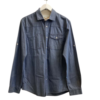 Country Road Mens  Size S Long Sleeve Shirt Blue 