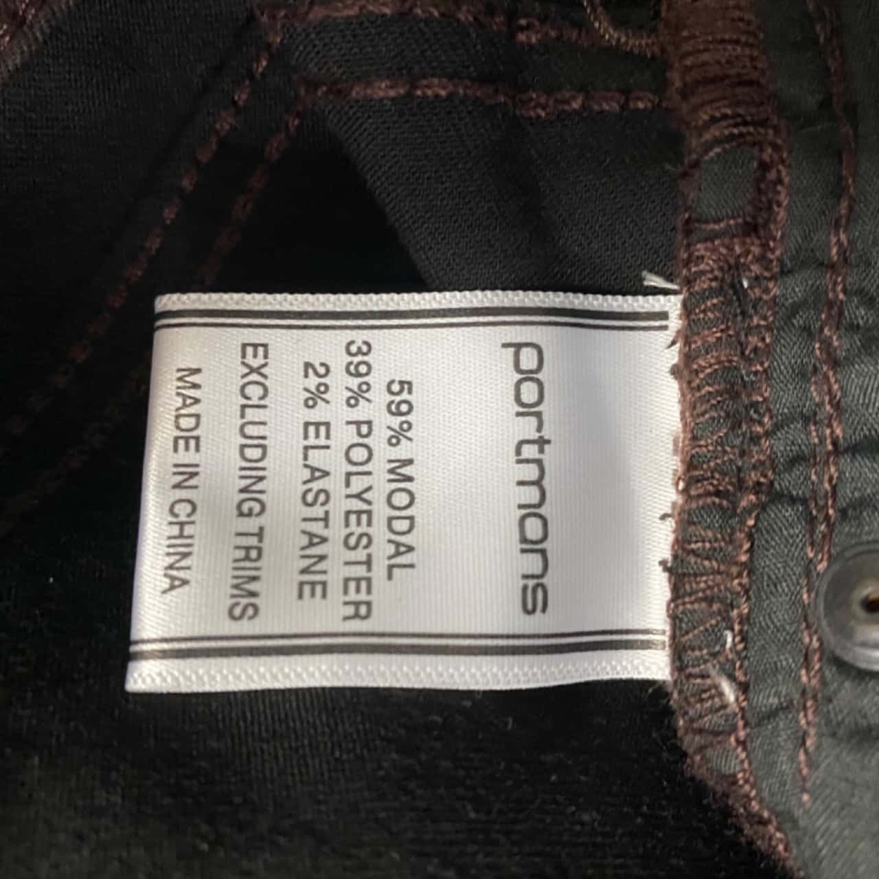 Portmans Womens Miami Coated Faux Leather Pants Size 12 Brown