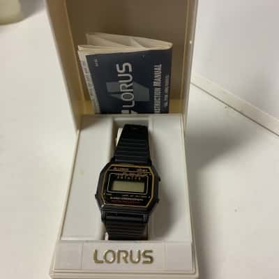  Mens lorus vintage digital watch in box not tested