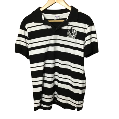 AFL Mens  COLLINGWOOD Size L Polo Shirt 