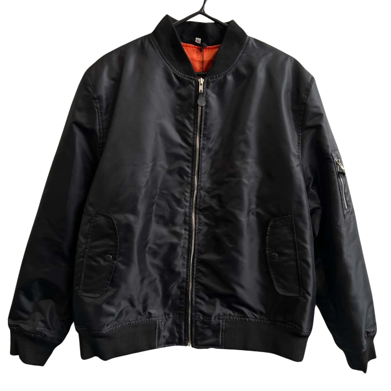 No Brand Mens Size XL Bomber Jacket Black (s)