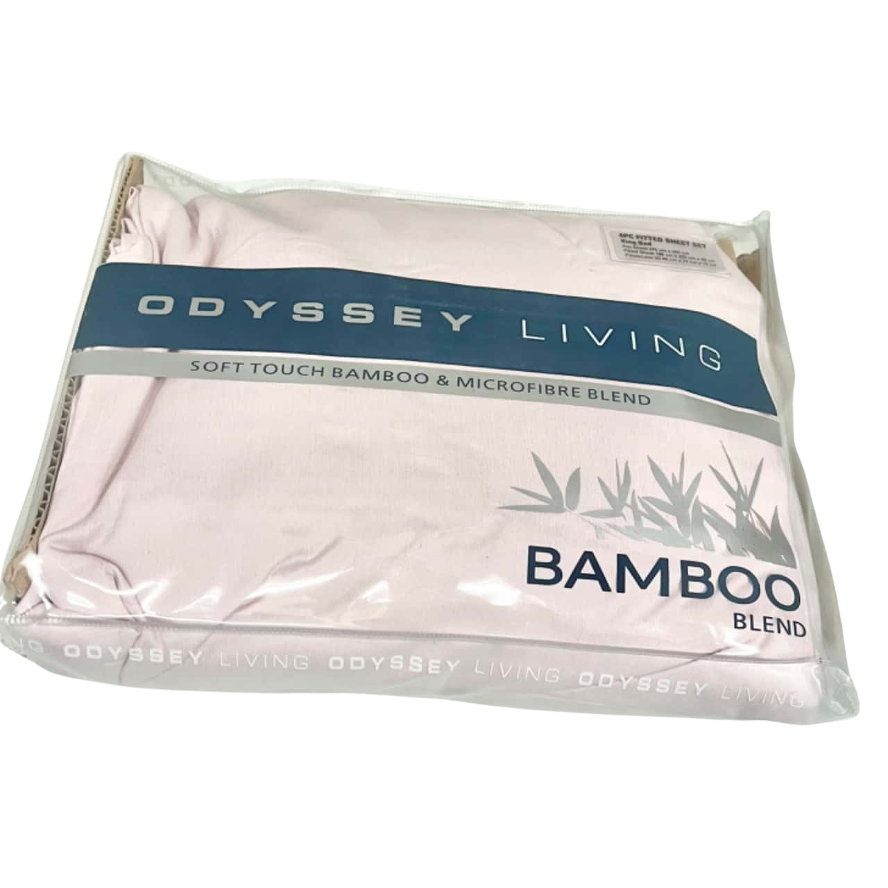 Odyssey Living Bamboo blend soft pink King Bed 4 piece sheet set (s)