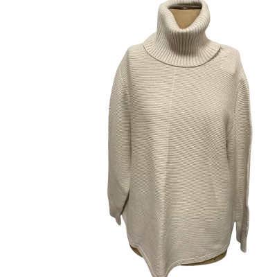 Corfu Womens  Size 14 Roll Neck Jumper / Turtleneck Jumper Cream 